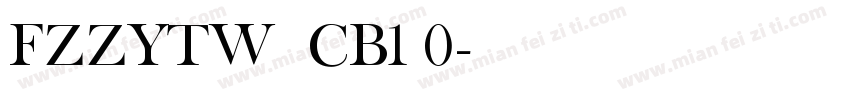 FZZYTW  CB1 0字体转换